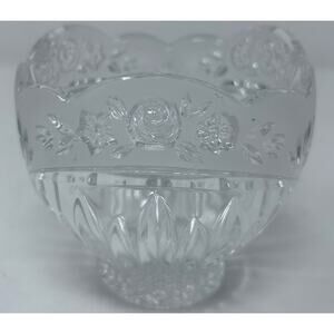 Oneida Crystal Clear Southern Garden Roses Heavy Candy‎ Dish